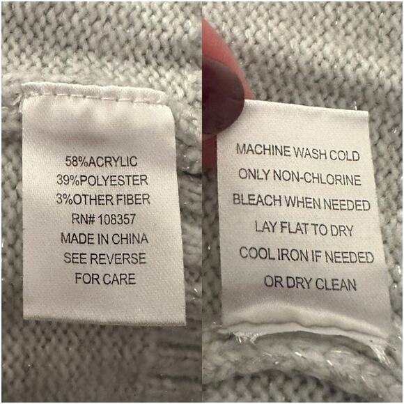 EVEREVE Arianna Lurex Shoulder Pullover Crewneck Sweater in Icicle Grey - Picture 10 of 11